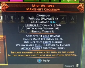 💣 Path of Exile 2 Dawn of the Hunt 💣 MIST WHISPER💣 Unique Crossbow💣 - Picture 1 of 1
