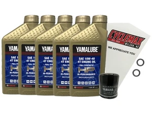 Cyclemax Full Synthetic 10W40 Oil Change Kit fits 2006-2010 Yamaha Stratoliner S - Picture 1 of 7