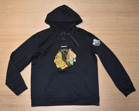 Chicago Blackhawks 2017 Winter Classic Reebok Performance Hoodie Men MEDIUM Cover