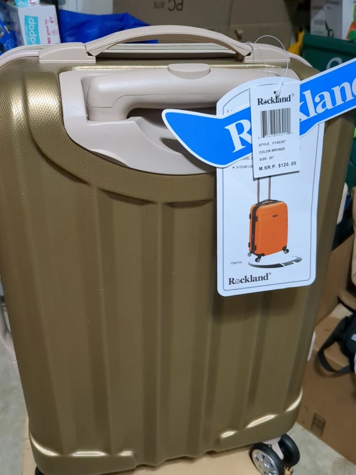 Rockland Luggage Melbourne 20 Inch Expandable Carry on Bronze One Size - Image 1 of 4
