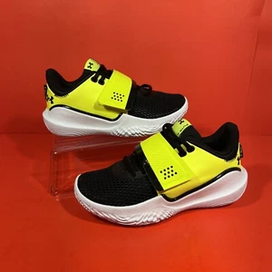 Size 3.5Y , 5W - Under Armour Flow FUTR X Low High-Vis Yellow Black - Picture 1 of 8