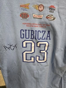 Mark Gubicza Signed Autographed Kansas City Royals Jersey Style Shirt XL - Picture 1 of 4