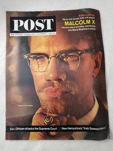 Vtg The Saturday Evening Post - Malcom X in Cairo Mosque Sept. 12 1964 Magazine - Picture 1 of 10