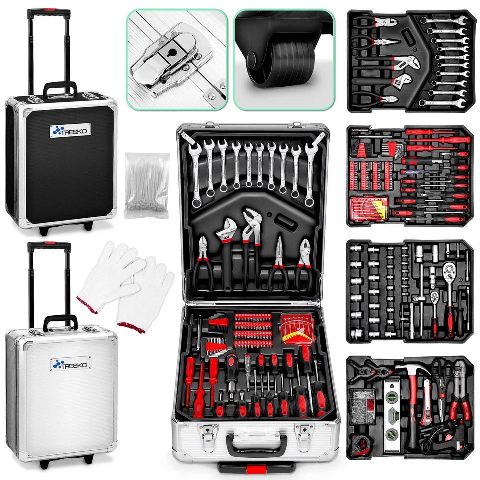 949 tlg Werkzeugkoffer Werkzeugkasten Werkzeugbox Werkzeugkiste Trolley Set Alu - Bild 1 von 1