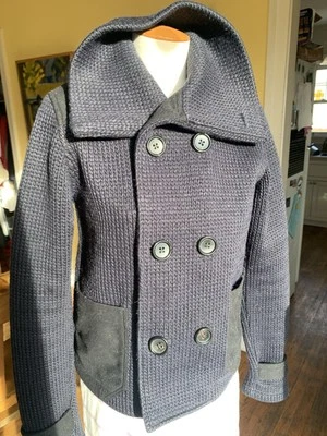 Chaqueta grande Y3 YOHJI YAMAMOTO ADIDAS lana azul marino doble botonadura Foto 1 de 4