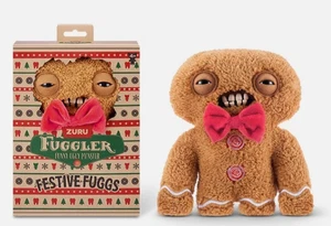 Fuggler Funny Ugly Monsters Plush Toy FESTIVE FUGGS - Gingerbread - Picture 1 of 5