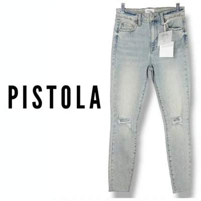 NWT Pistola Aline High-Rise Distressed Skinny Crop Eco Denim Jeans 26x25 Lenox - Image 1 of 4