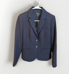 J. Crew Womens NWT 4 Schoolboy Blazer Jacket Navy Blue Preppy Academia Office - Picture 1 of 10