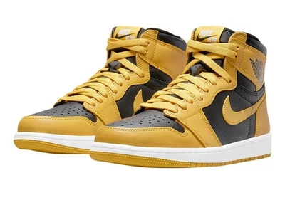 Nike Air Jordan 1 retrô alto OG (GS) amarelo pólen preto 575441-701 juvenil NOVO - Imagem 1 de 4