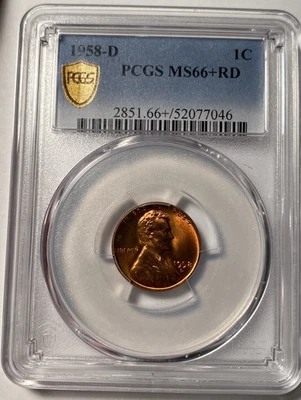 1958-D Lincoln Wheat Cent PCGS MS66+RD - Image 1 of 4