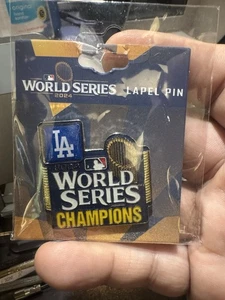 Los Angeles Dodgers 2024 World Series Champions Logo Trophy Pin MLB - Picture 1 of 2