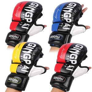 Profi MMA Halbfinger Kampf Boxhandschuhe verdickt Sanda Freikampf - Bild 1 von 25