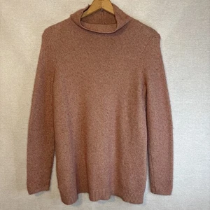J Jill Womens Sweater Tall Medium Pink Wool Blend Fuzzy Pullover Cozy Long Warm - Picture 1 of 8