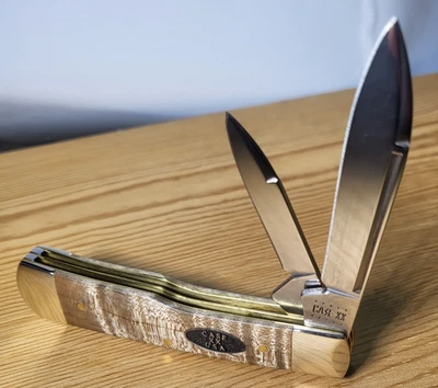 Faca de bolso Case xx grande Gunstock 3,0" natural encaracolado bordo 72130 SS - Imagem 1 de 4