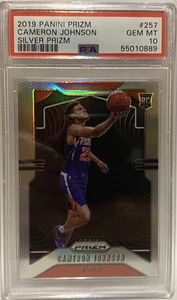 2019-20 Prizm #257 Cameron Johnson RC Silver PSA 10 Gem Mint PHX BKN Rookie - Picture 1 of 1