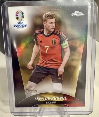 2024 Topps Chrome UEFA Euro Soccer Kevin De Bruyne Black Refractor #12/99 Rare!! - Image 1 of 2