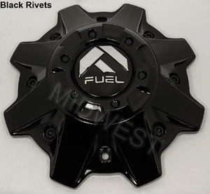 1001-83GBR Fuel Off-Road Gloss Black w Black Rives Wheel Rim Center Cap New - Picture 1 of 7