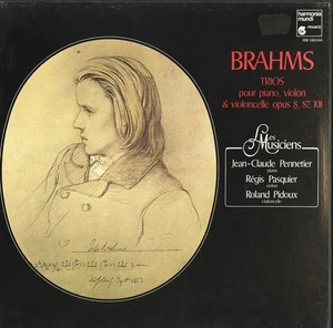 2LP Box Harmonia Mundi HM-1063 BRAHMS 3 Piano Trios PENNETIER PASQUIER PIDOUX NM - Picture 1 of 3
