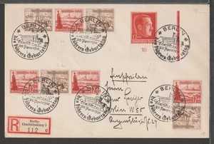 ✔️ DEUTSCHLAND 3. Reich 2. Weltkrieg Sonderstempel TOP WERTBRIEF - Bild 1 von 1
