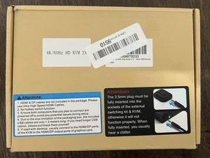 HDMI KVM Switch 2 Computers 3 Monitors - 4K/60Hz - Afbeelding 1 van 9