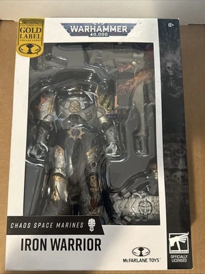Mcfarlane Toys War hammer 40,000 Chaos Space Marines Iron Warrior Gold Label NEW - Image 1 of 4