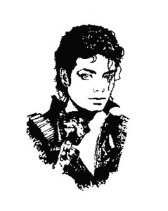 Michael Jackson Silhouette Counted Cross-Stitch Pattern Chart Needlepoint - Foto 1 di 3