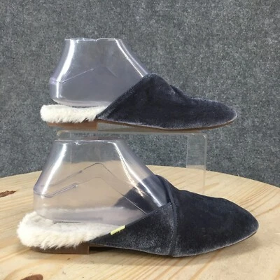 Zapatillas Luvons para mujer 7 Devon Luxe sin cordones azul pizarra imitación piel punta cerrada plana Foto 1 de 4