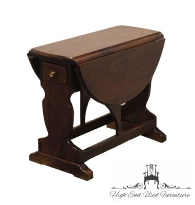 Mesa auxiliar ETHAN ALLEN antigua taberna de pino envejecido 32" hoja caída acento pembroke... Foto 1 de 4