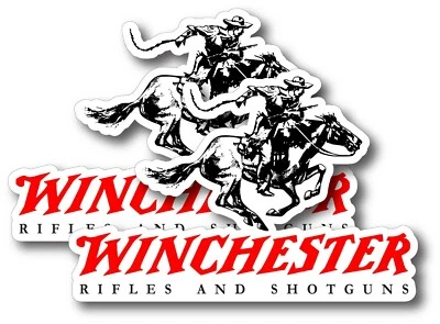 2X WINCHESTER DECAL STICKER 3M USA WINDOW CAR FIREARM GUN RIFLE PISTON HUNTING - Image 1 of 4