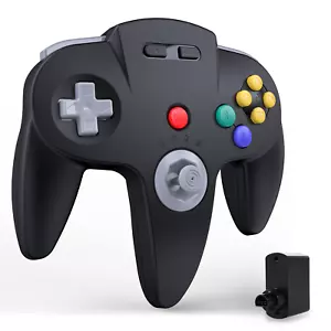 Consola Controlador Inalámbrico 2.4G N64 Gamepad con Paquete Rumble para Nintendo 64 N64 - Imagen 1 de 34