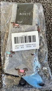 Herren Hosensocken Pferderennen Design J. Crew graue Socken - Bild 1 von 2