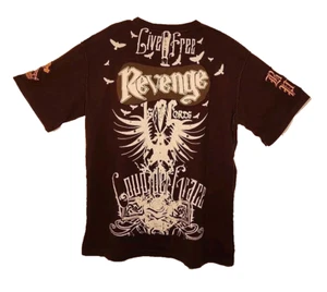 BLAC LABEL Shirt Premium Metal, Punk, Hip Hop Style, METAL STUDS Y2K Brown Sz  - Picture 1 of 9