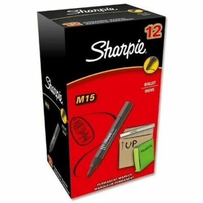 PENNARELLO INDELEBILE MARKER Sharpie M15 Punta Tonda NERO 1.8 mm conf. 12 Pz