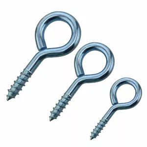 Mini alfileres para ojos pequeños enchapados en zinc ganchos ojales tornillos roscados - Imagen 1 de 3