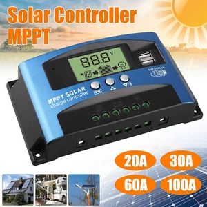 30-100A MPPT Solar Panel Regulator Charge Controller 12/24V Auto Focus Tracking - Picture 1 of 10