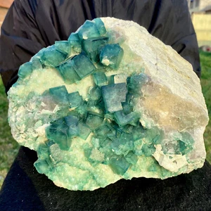 11.67LB Fluorite Green Crystal Specimen Crystal quartz Healing BEAUTIFUL. - Picture 1 of 19