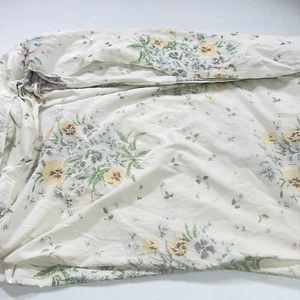 vintage dan river fitted sheet queen green pink floral usa y2k 90s 80s - Picture 1 of 10