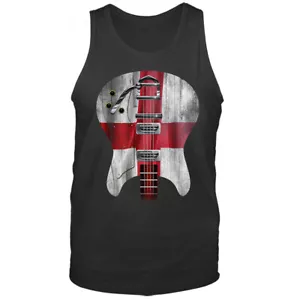 Canotta grafica Guitar Body Flag England Music Band - Foto 1 di 8