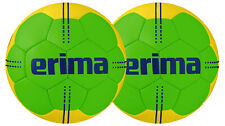2x erima Pure Grip Nr. 4, Kinder Handball in grün/gelb; Gr. 0, molten, Kempa