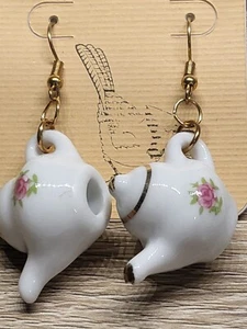 Juego de té pendientes temáticos colgante tetera café té porcelana servicio hervidor - Imagen 1 de 4