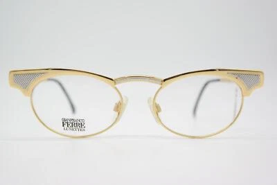 Vintage Glasses Gianfranco Ferre F 86 Gold Silver Oval Eyeglass Frame - Image 1 of 4
