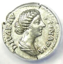 Roman Diva Faustina AR Denarius Silver Coin 176 AD - Certified ANACS XF45 (EF45)