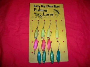VINTAGE LURE DISPLAY - VINTAGE FISHING LURE - LURE DEALER DISPLAY CARD !!! - Picture 1 of 7