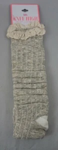 Justice Girls Knee High Fits Size 5-9 Color Off White / Gray NWTags - Picture 1 of 2