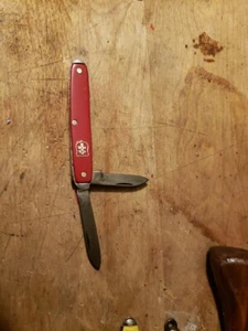 VTG Colonial Executive 2 Blade Red Handle Folding Pocket Knife Prov. USA - Picture 1 of 9