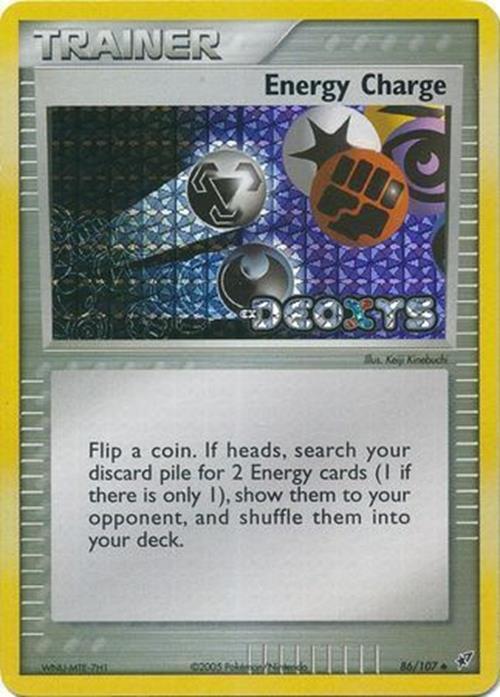 Energy Charge - 86/107 - Pokemon Ex Deoxys Reverse Holo Rare NM