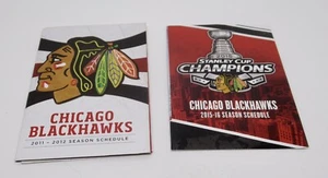 Chicago Blackhawks Season NHL Schedule LOT Two 2011-12 & 2015-2016 - Picture 1 of 3