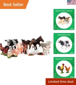 Educational Farm Animal Figurines - 15 Realistic Pieces for Learning Fun - Picture 1 of 8