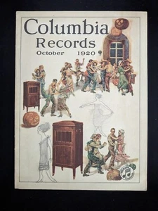 Original 1920 October Issue of COLUMBIA RECORDS Booklet ~ Halloween Cover Art - Picture 1 of 9