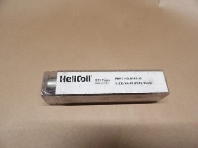 3/4"-16 STI NF GH3 HSS PLUG TAP P/N 8193-12  for 3/4-16 HELI-COIL USA MADE NEW - Image 1 of 4